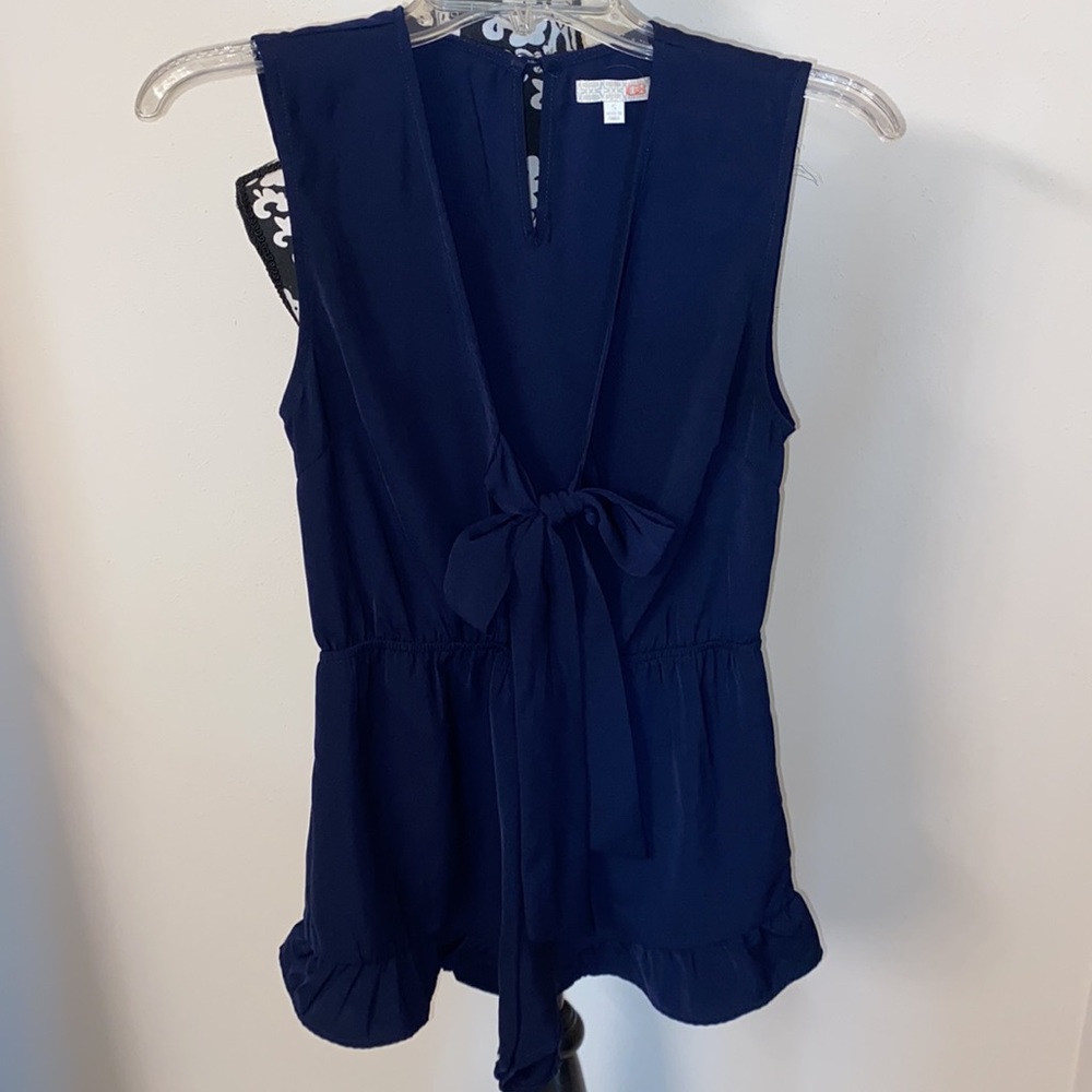Gianni Bini Navy Blue Romper